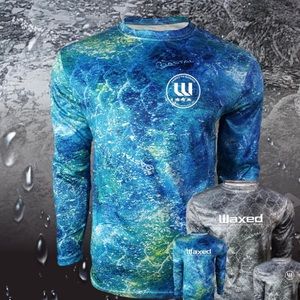 Waxed Embrace The Elements Mossy Oak Coastal Fish Scale Camo Fishing Shirt 2X